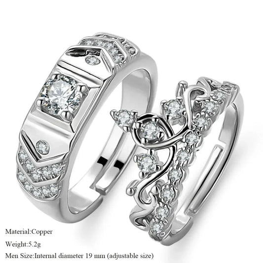 King and Queen Platinum Ringe